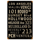 LA Towns Metal Sign Wall Decor 16 x 24