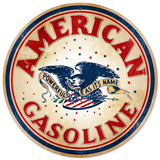 American Gasoline Metal Sign Wall Decor 14 x 14
