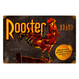 Rooster Brand Metal Sign Wall Decor 18 x 12
