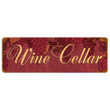Wine Cellar Metal Sign Wall Decor 24 x 8