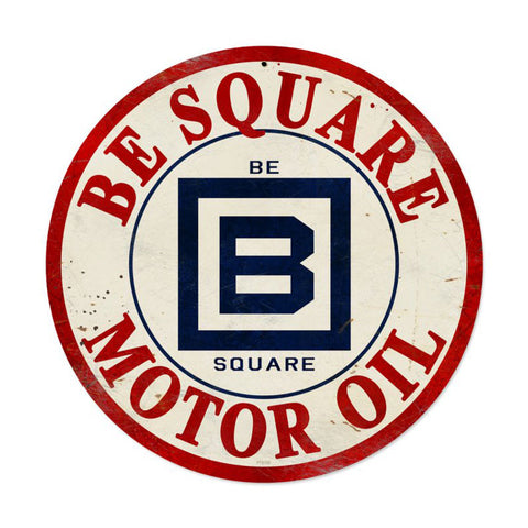 Be Square Gasoline Metal Sign Wall Decor 14 x 14