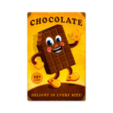 Chocolate Man Metal Sign Wall Decor 12 x 18
