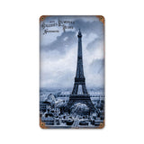 Eiffel Tower Metal Sign Wall Decor 8 x 14
