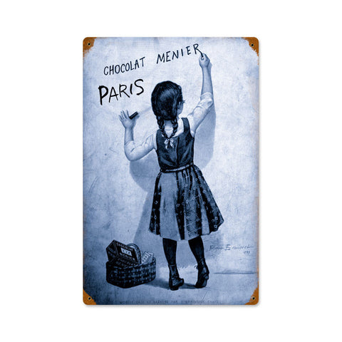 Chocolate Menier Metal Sign Wall Decor 12 x 18