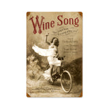 Wine Song Metal Sign Wall Decor 12 x 18