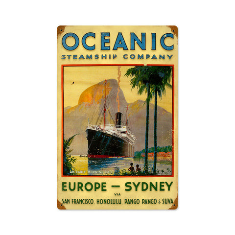 Oceanic Metal Sign Wall Decor 12 x 18