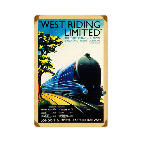West Railway Metal Sign Wall Decor 12 x 18