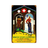 Winter Sports Express Metal Sign Wall Decor 12 x 18