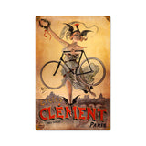 Clement Bicycles Metal Sign Wall Decor 12 x 18