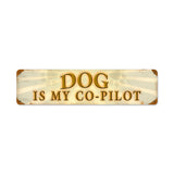 Dog CoPilot Metal Sign Wall Decor 20 x 5