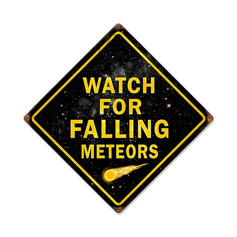 Falling Meteors Metal Sign Wall Decor 12 x 12