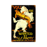 WtHorse USArmy Metal Sign Wall Decor 12 x 18