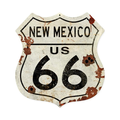 New Mexico US 66 Metal Sign Wall Decor 28 x 28