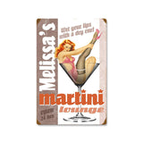 Martini Lounge Metal Sign Wall Decor 16 x 24