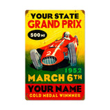 Grand Prix Metal Sign Wall Decor 16 x 24