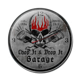 Chop it Drop It Metal Sign Wall Decor 14 x 14