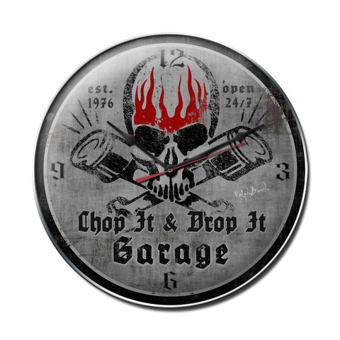 Chop it Drop It Metal Sign Wall Decor 14 x 14