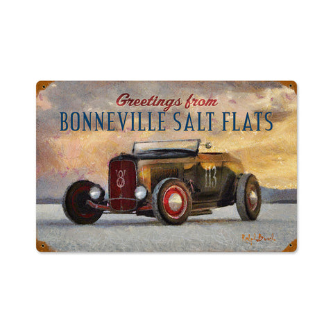 Bonneville Salt Flats Metal Sign Wall Decor 18 x 12