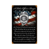Police Officers Prayer Metal Sign Wall Decor 12 x 18