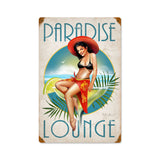 Paradise Metal Sign Wall Decor 12 x 18