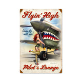 Flying High Metal Sign Wall Decor 12 x 8