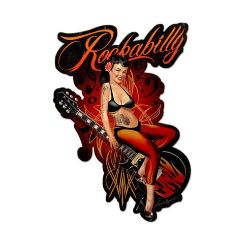 Rockabilly Metal Sign Wall Decor 16 x 24