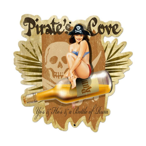 Pirates Cove Metal Sign Wall Decor 23 x 24