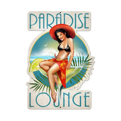 Paradise Lounge Metal Sign Wall Decor 16 x 24