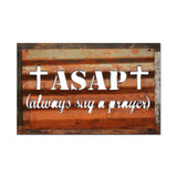 ASPA Metal Sign Wall Decor 19 x 26