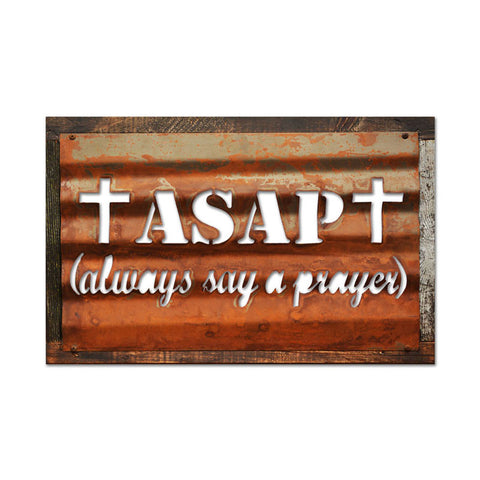 ASPA Metal Sign Wall Decor 19 x 26