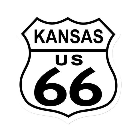 Route 66 Kansas Metal Sign Wall Decor 15 x 15