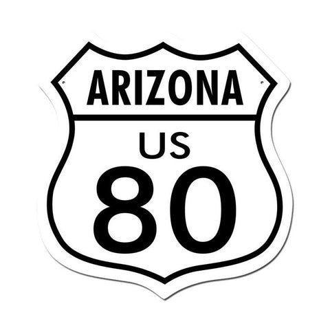 Route 80 Arizona Metal Sign Wall Decor 15 x 15