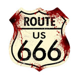 Route 666 Metal Sign Wall Decor 15 x 15