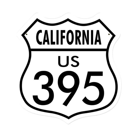 California 395 Metal Sign Wall Decor 15 x 15