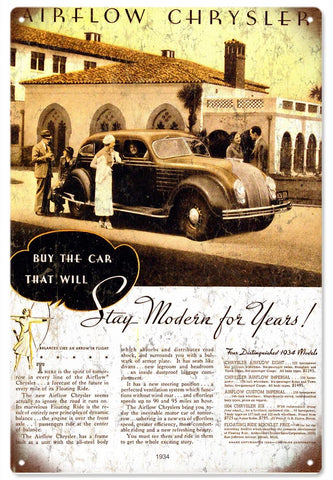 Vintage Chrysler Automobile Sign