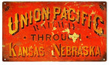 Vintage Union Pacific Sign 8x14