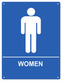 Womens Restroom Sign 9x12