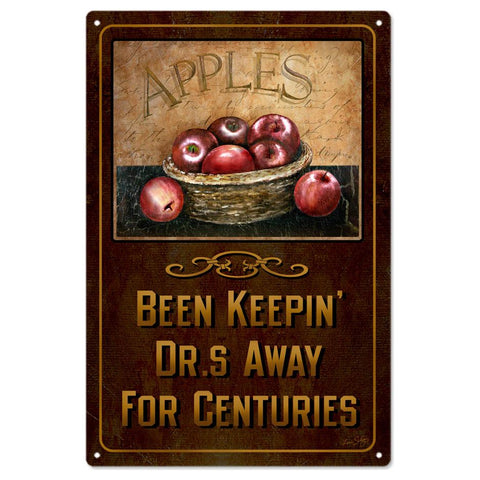 Vintage Apples Sign 8x14