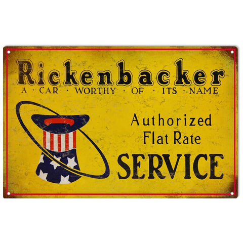 Vintage Rickenbacker Service Sign 8x14