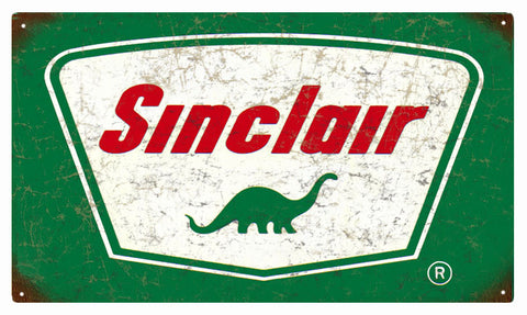Vintage Sinclair Gasoline Sign 8 x14