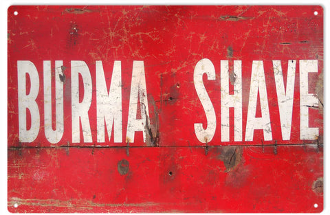 Vintage Burma Shave Barber Sign