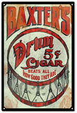 Baxter Cigar 5 Cent Sign