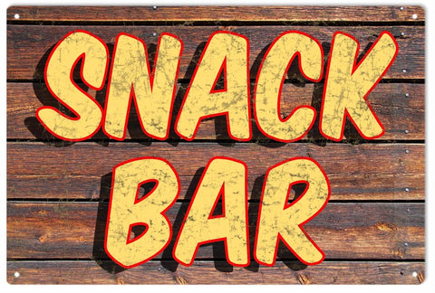 Vintage Snack Bar Sign