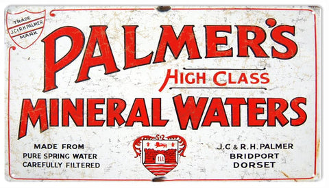 Vintage Palmers Water Sign 8x14