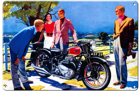RG108B Triumph Classic British Motorcycle Sign Garage Art