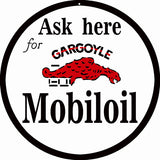 Gargoyle Motor Oil Sign 14 Round
