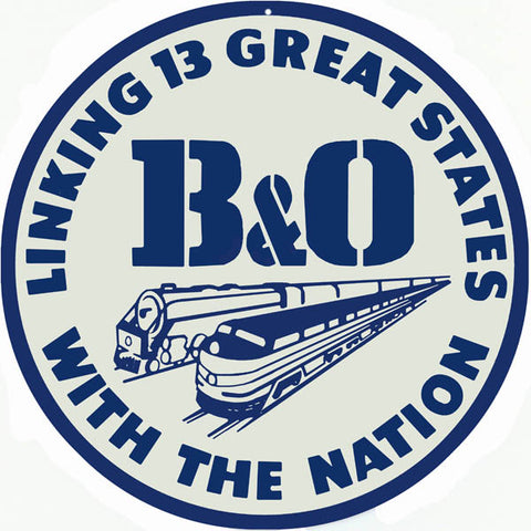 B&O Railroad Sign 14 Round