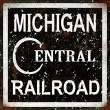 Vintage Michigan Central Railroad Metal Sign