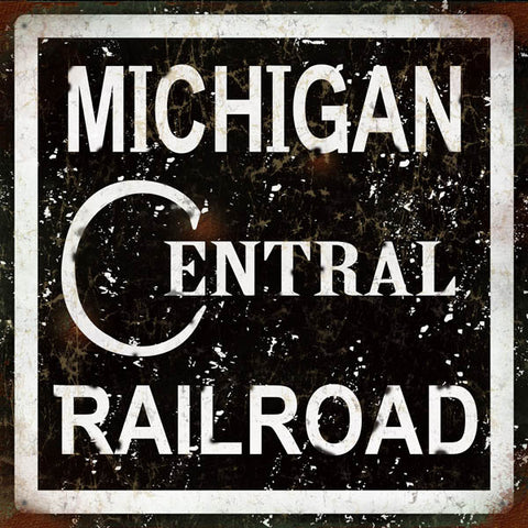 Vintage Michigan Central Railroad Metal Sign