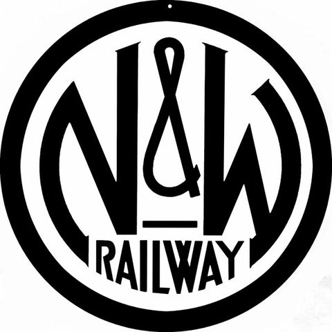 Norfolk Western Railroad Sign 14 Round